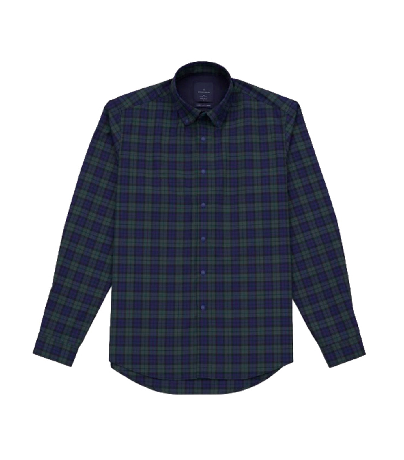 Ito Plaid Button Down Shirt Ink Blue/Forest
