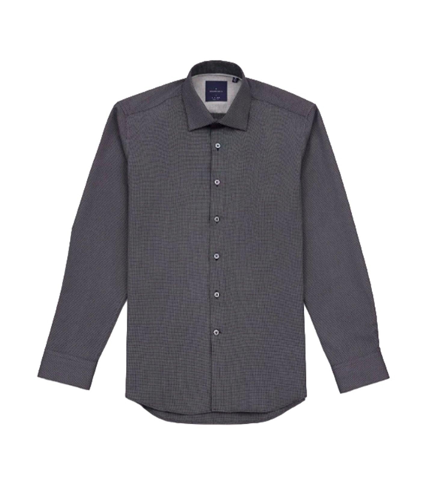Fumiya Easy Care Graph Check Charcoal/Grey