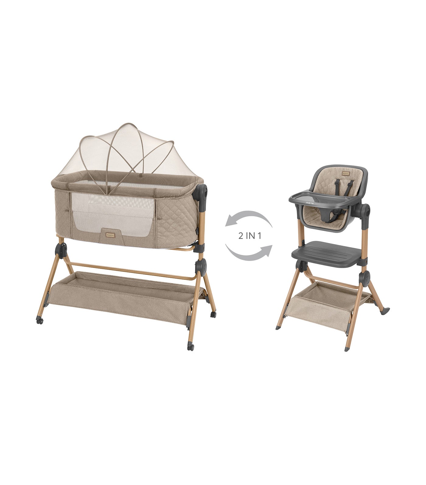 2-in-1 Bedside + High Chair Sleat-Me