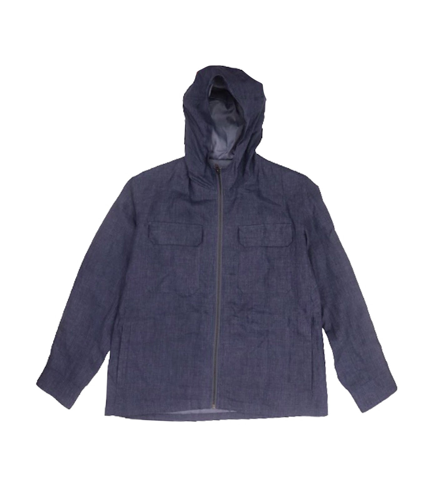 Lennox Hooded Jacket Chambray Blue