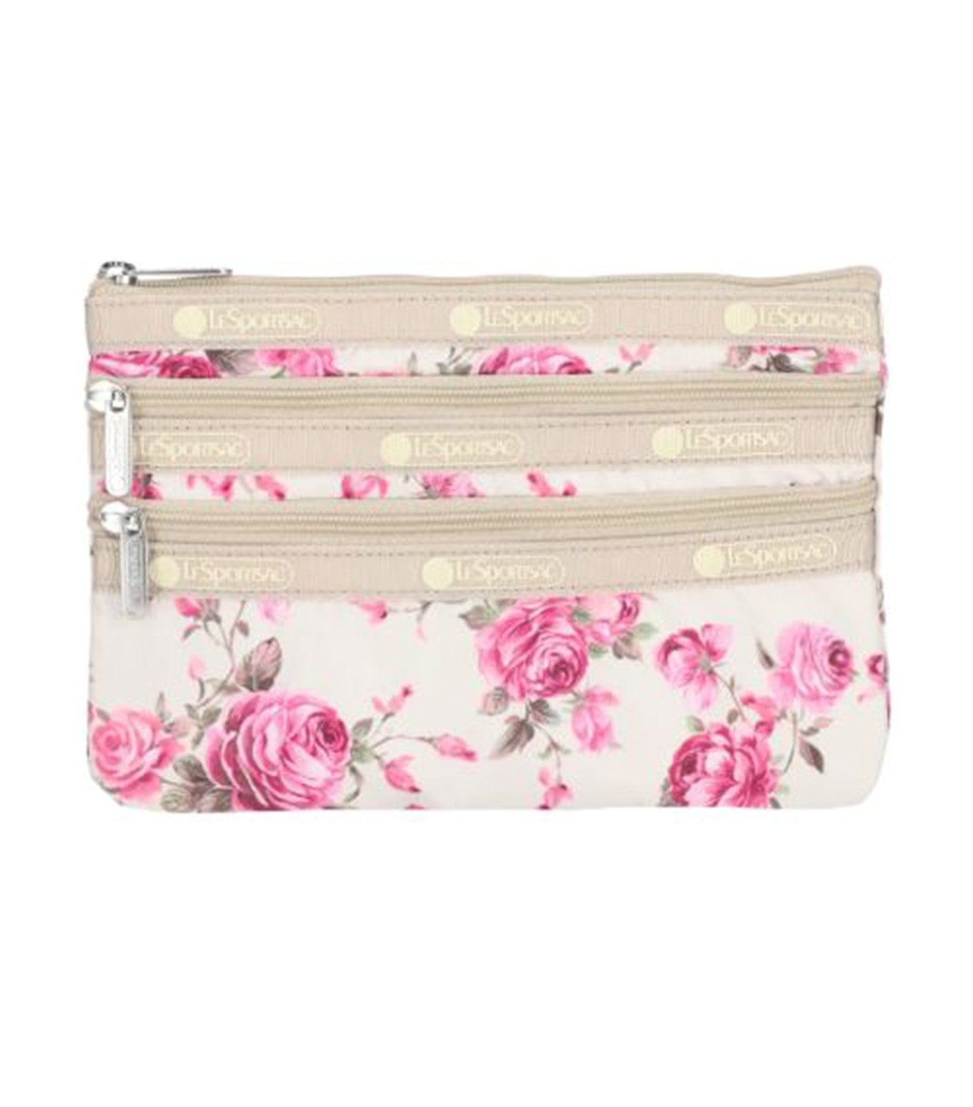 3-Zip Cosmetic Romantic Floral