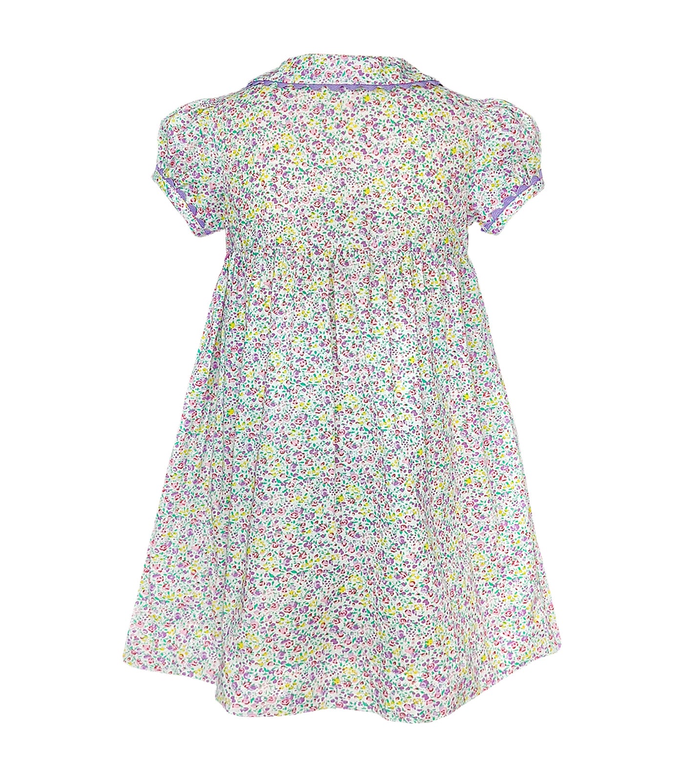 Lilou Baby Girls Button-Down Smocked Dress Lilac