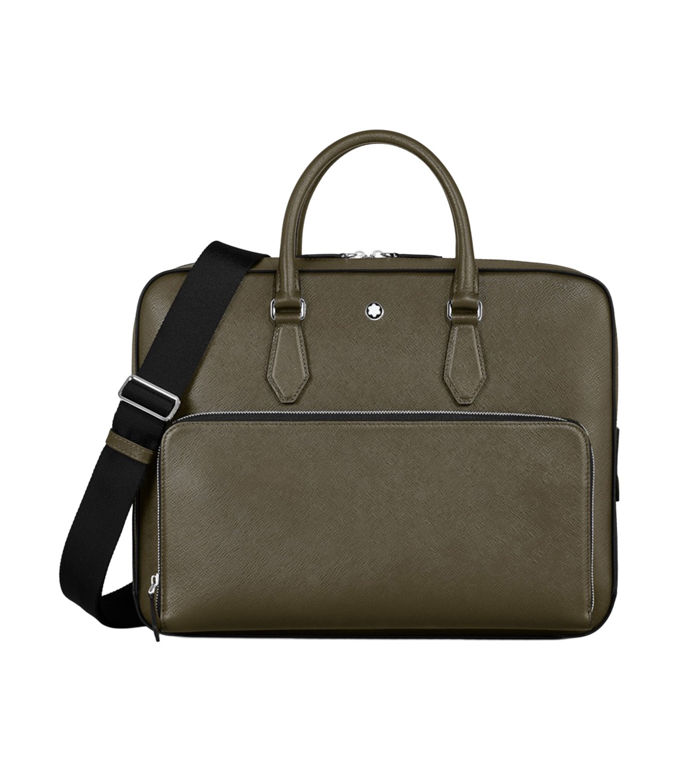 Sartorial Medium Briefcase with Pocket Brown