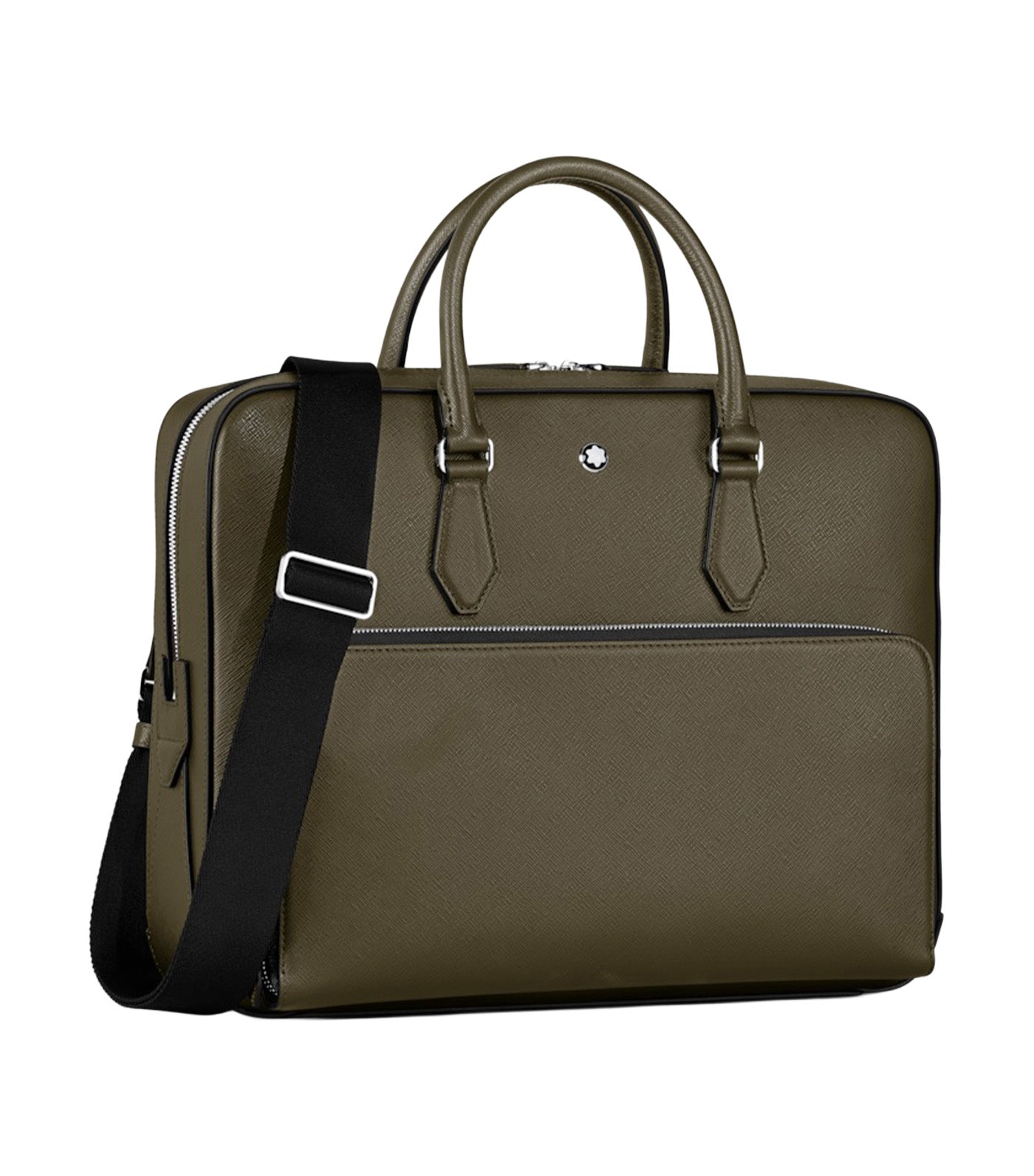 Sartorial Medium Briefcase with Pocket Brown