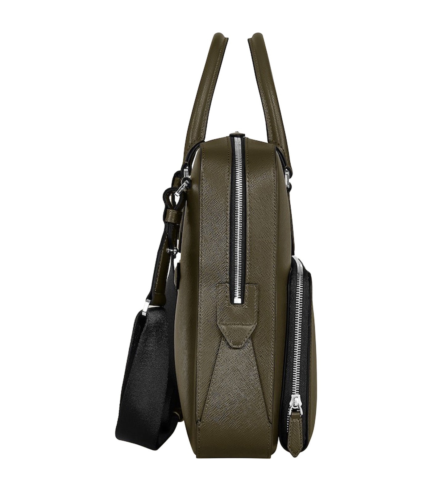 Sartorial Medium Briefcase with Pocket Brown