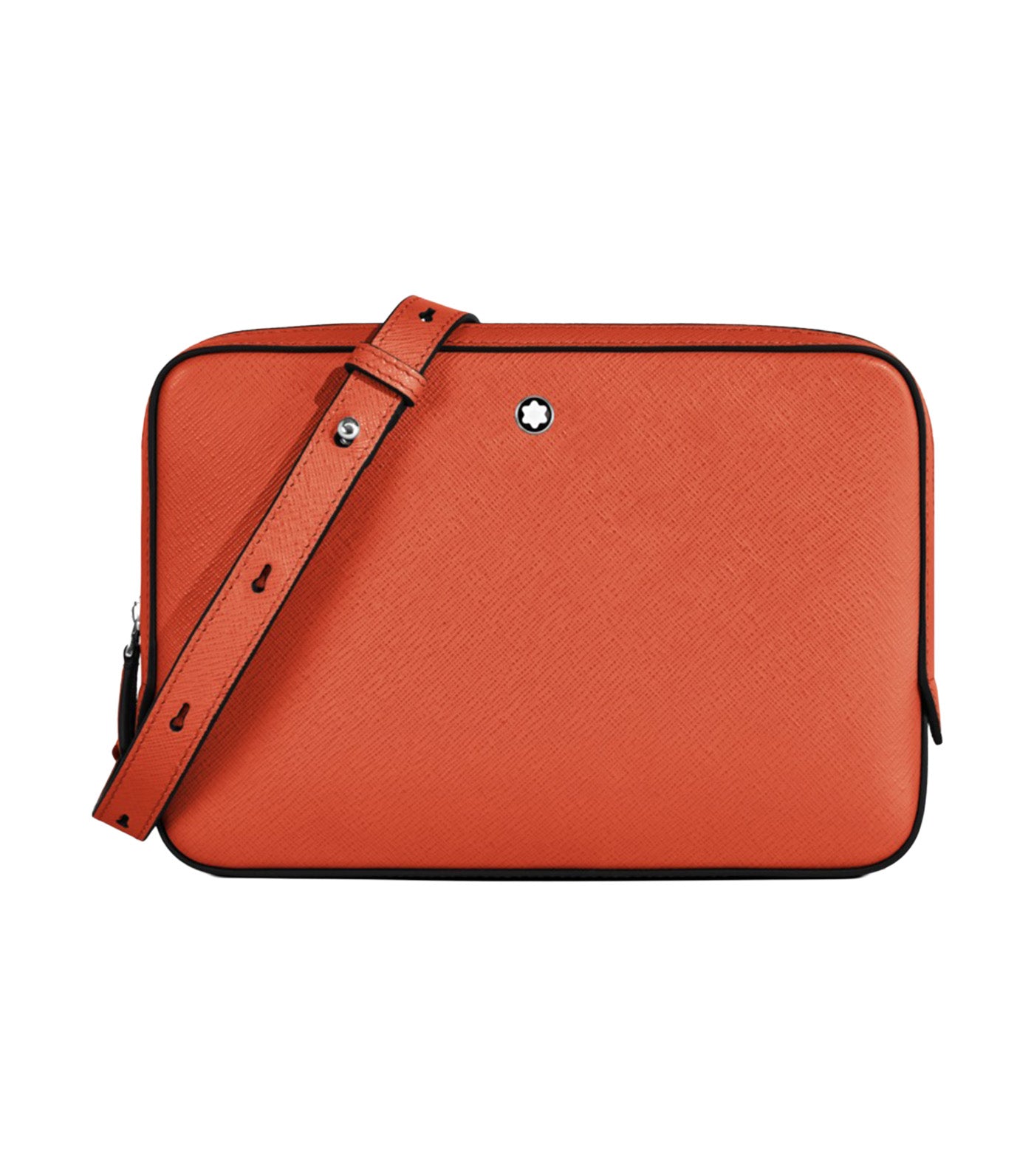 Small Crossbody Bag in Sartorial Leather Orange