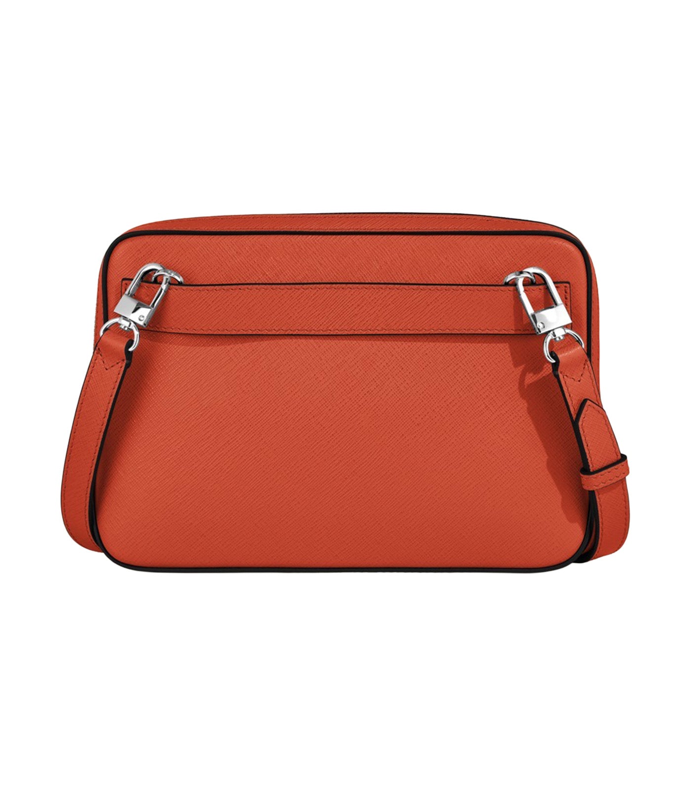 Small Crossbody Bag in Sartorial Leather Orange