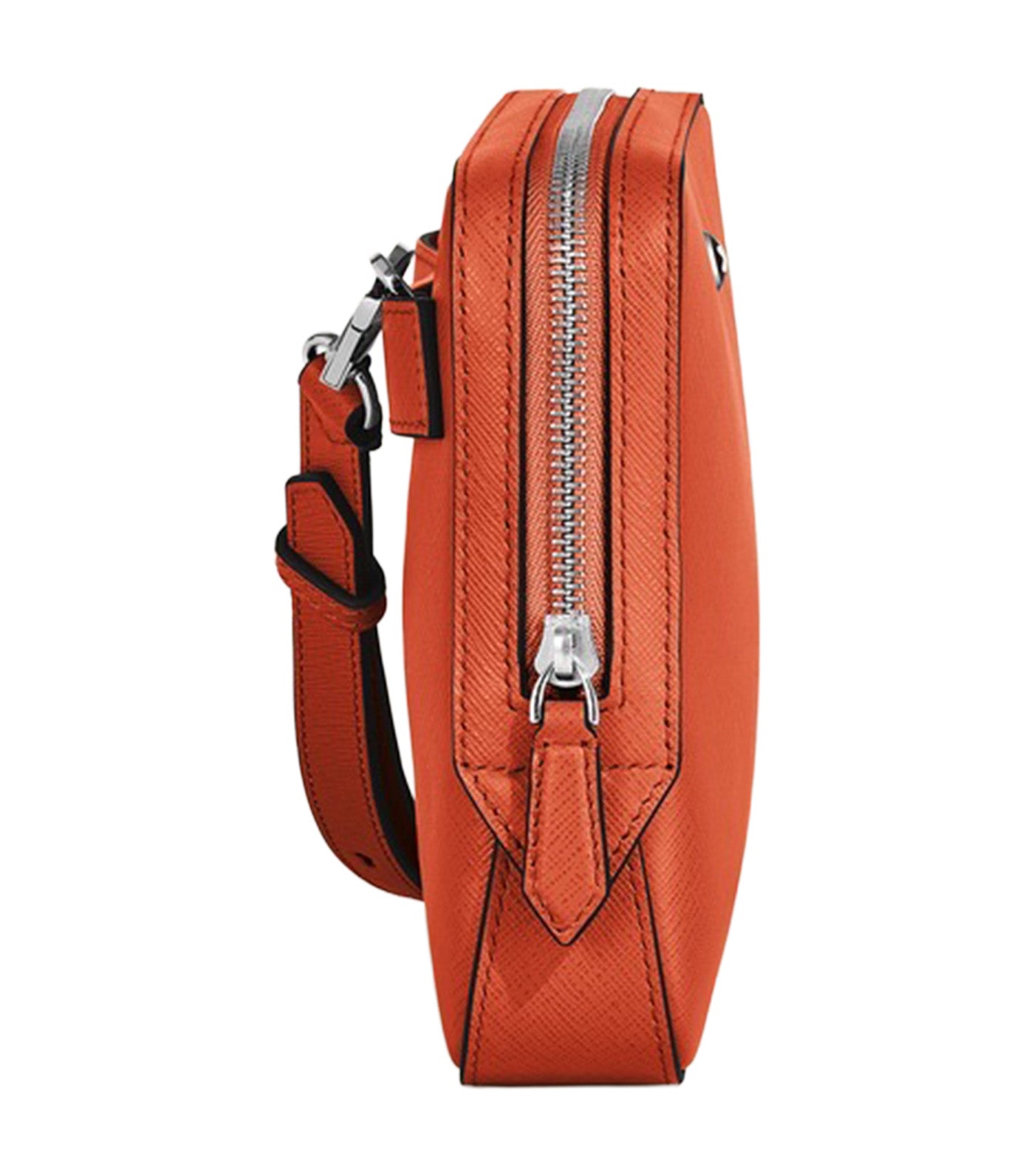 Small Crossbody Bag in Sartorial Leather Orange