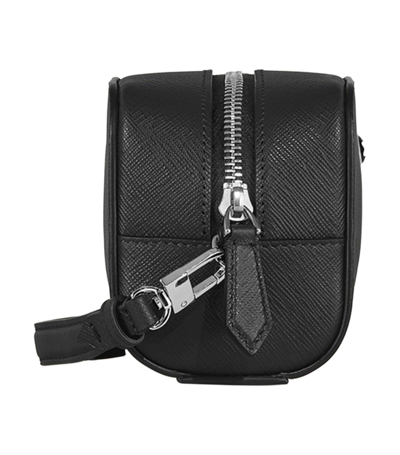 Small Toiletry Clutch in Sartorial Leather Black