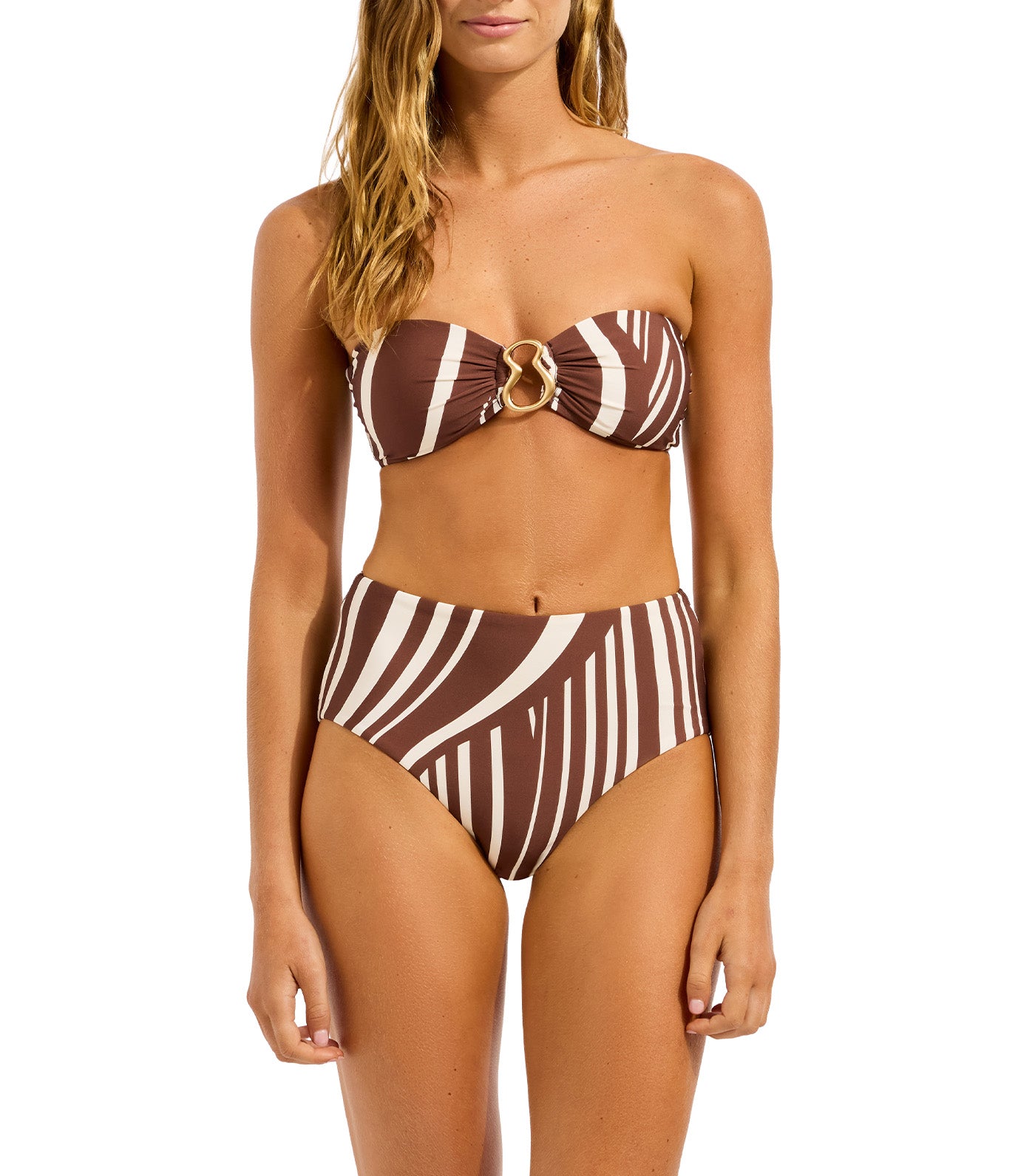 Coastline Ring Front and HW Pant Bandeau Cocoa