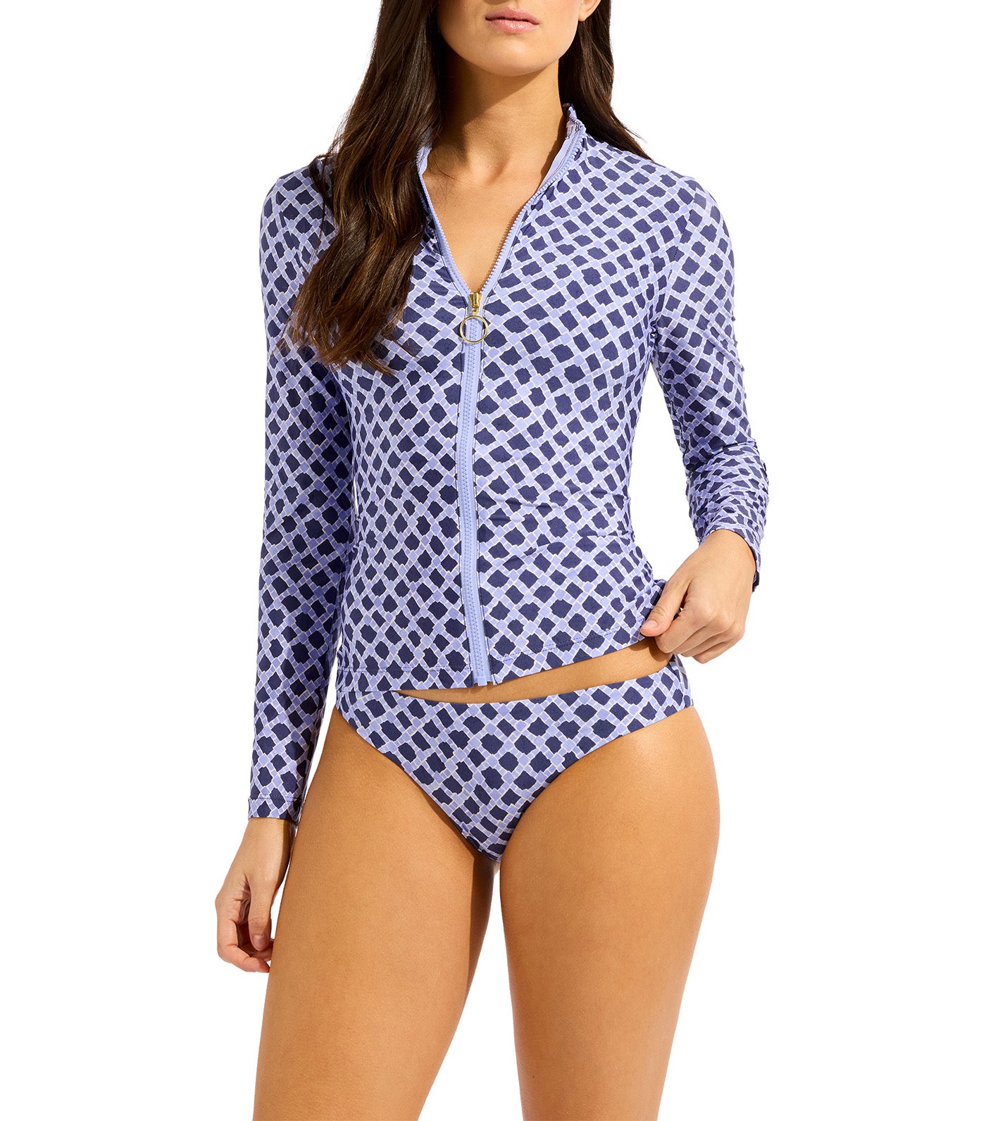Marseille Long Sleeve Rashvest Blue Indigo