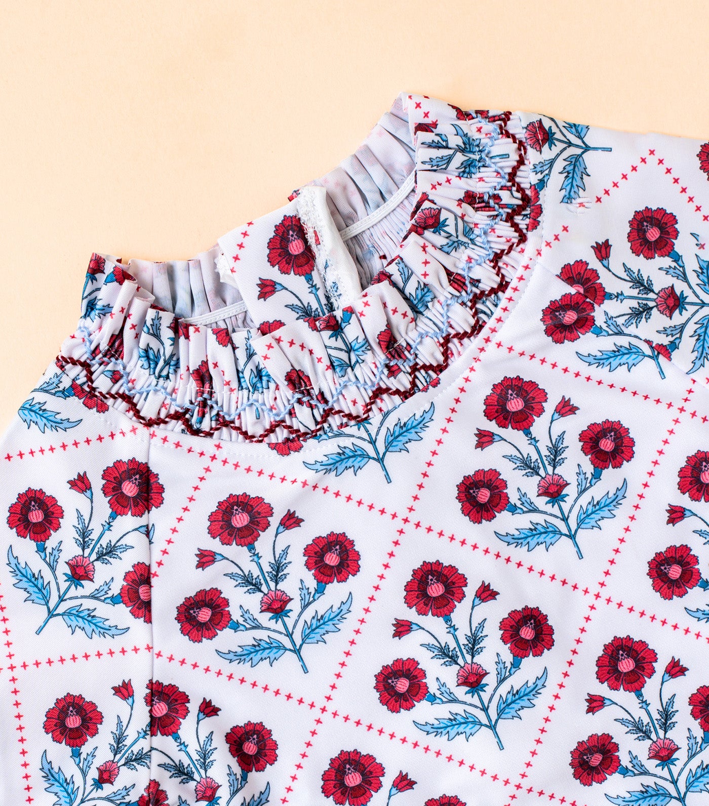 Clara Long-Sleeved Swimsuit Poppy Trellis