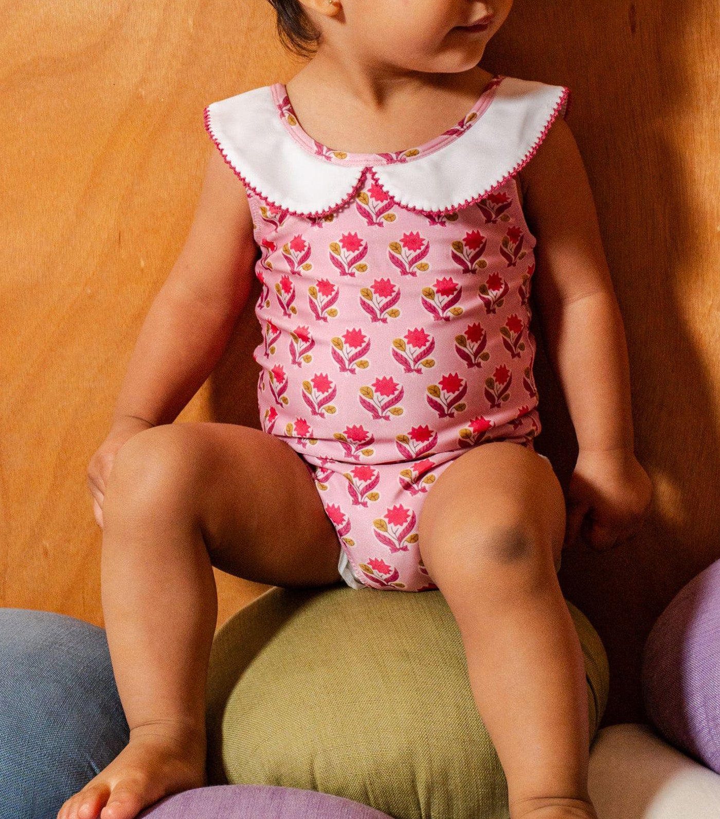 Lucy Collared Swimsuit Jaipur Pink