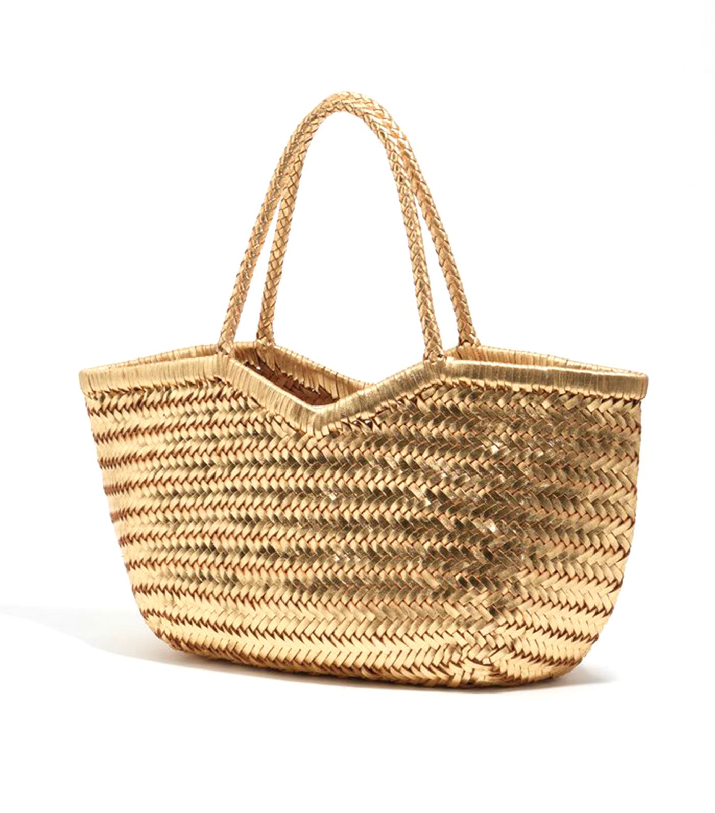 Large Plaited Leather Shopper Bag