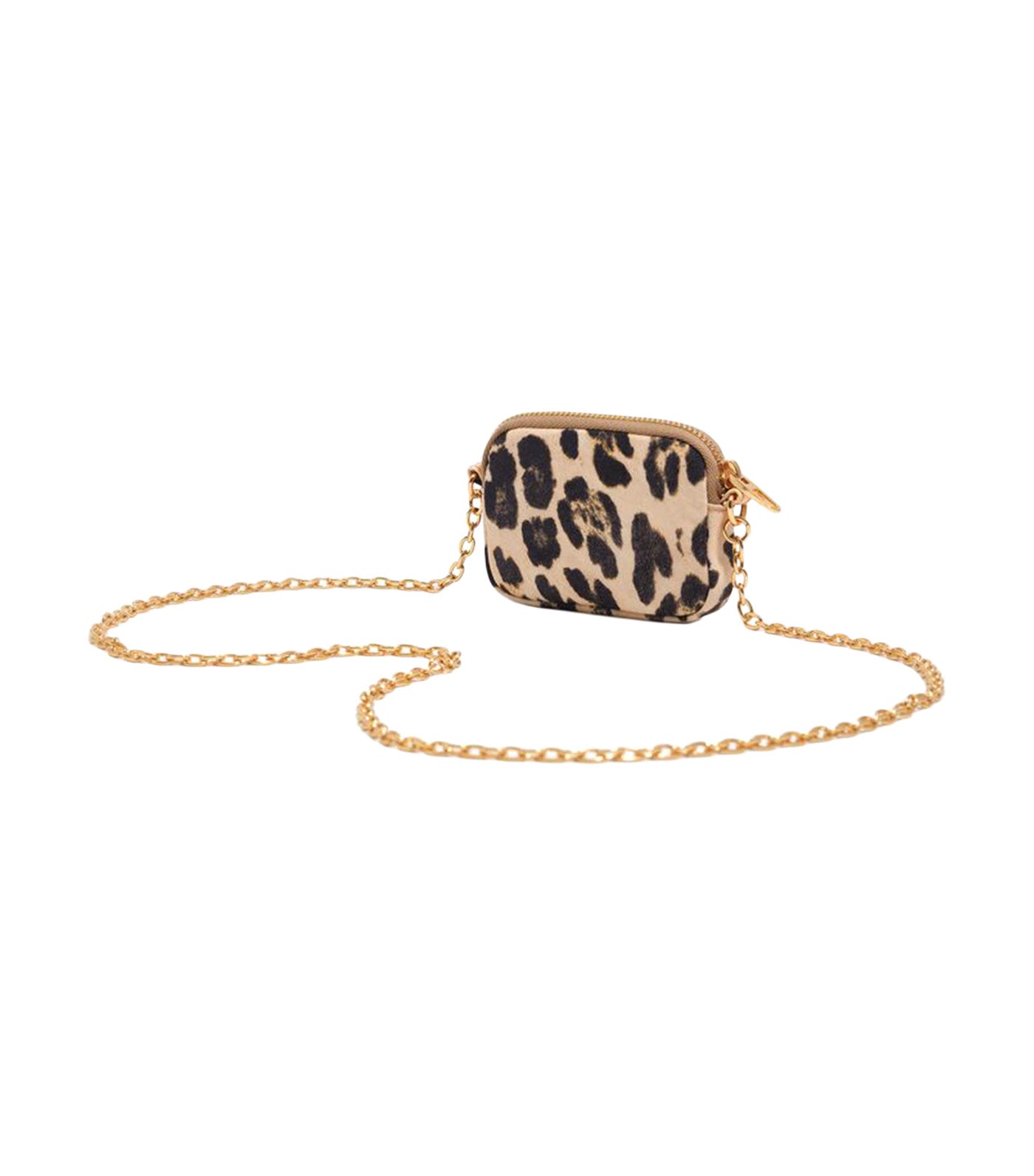 Nylon Coin Purse Leopard Natural