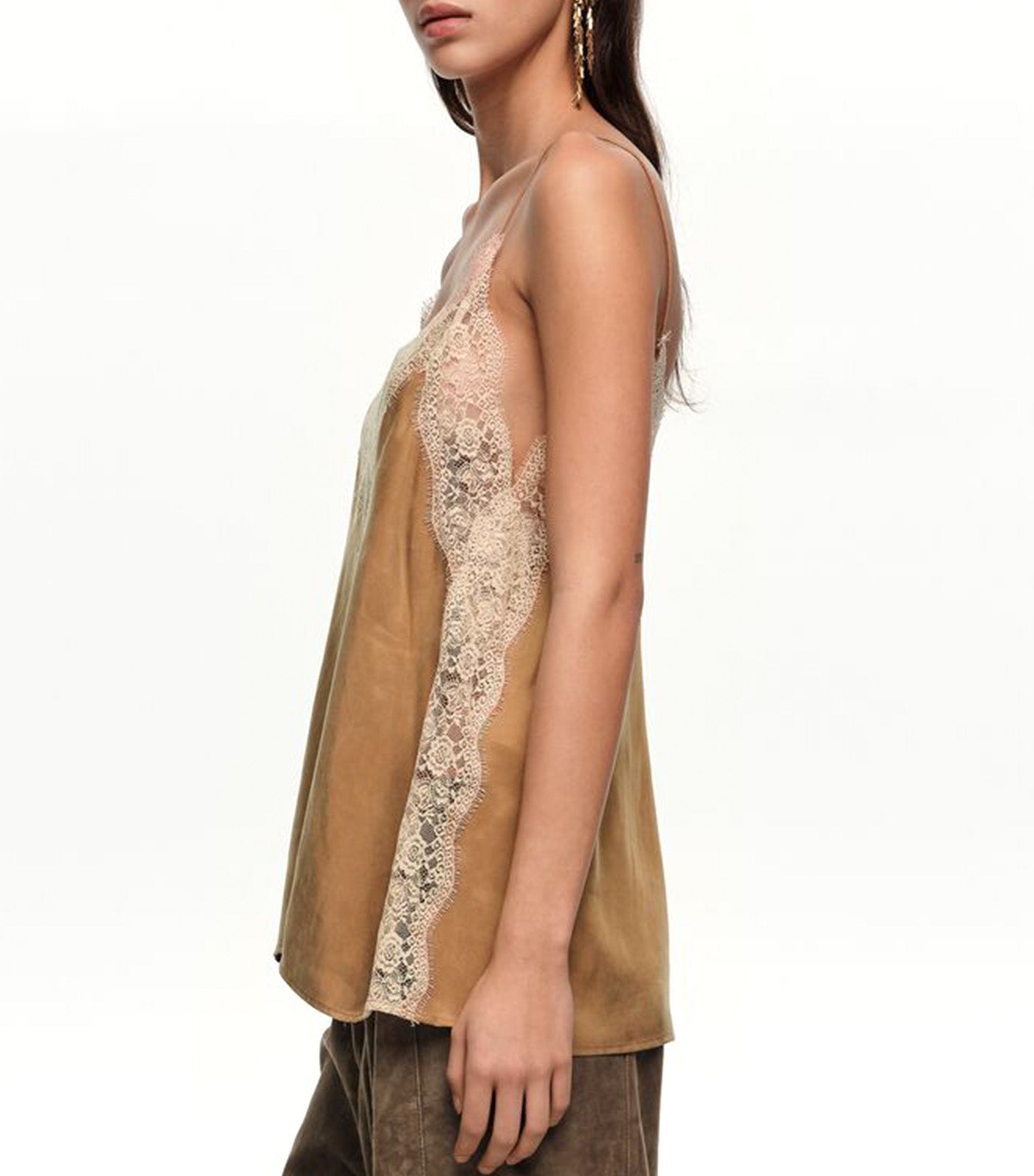 Lace Camisole Top Toffee