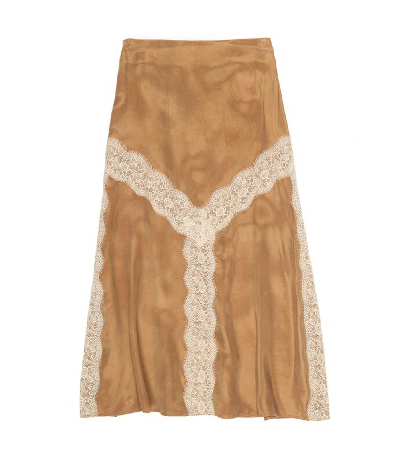 Bimba Y Lola Lace A-Line Skirt Toffee