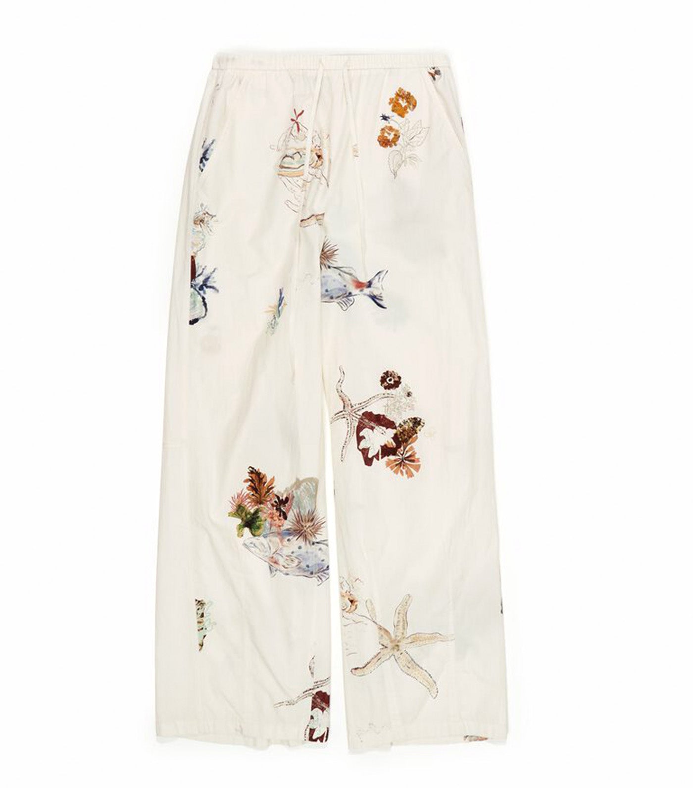 Seabed Cotton Jogger Trousers Off White
