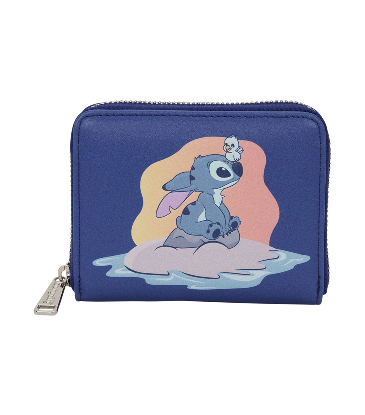 Disney Lilo & Stitch Sit on Rock with Bird Zip Wallet