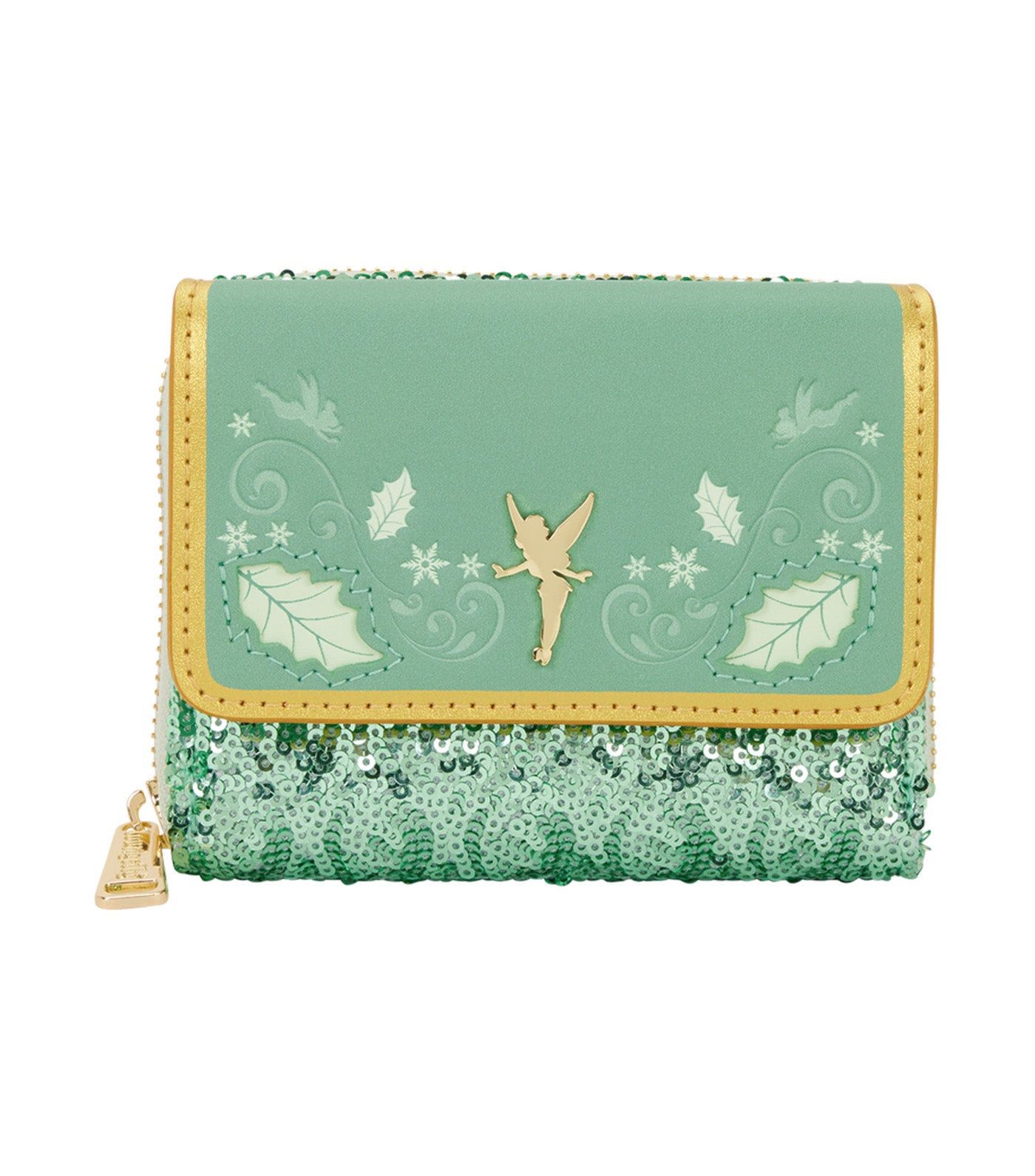 Peter Pan Tinker Bell Holiday Sequin Tri-Fold Wallet