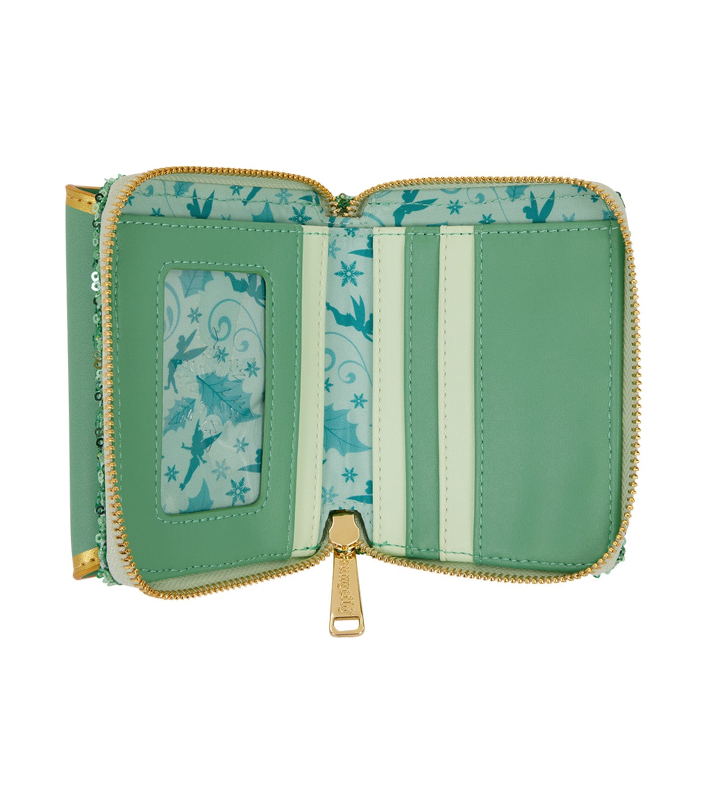 Peter Pan Tinker Bell Holiday Sequin Tri-Fold Wallet