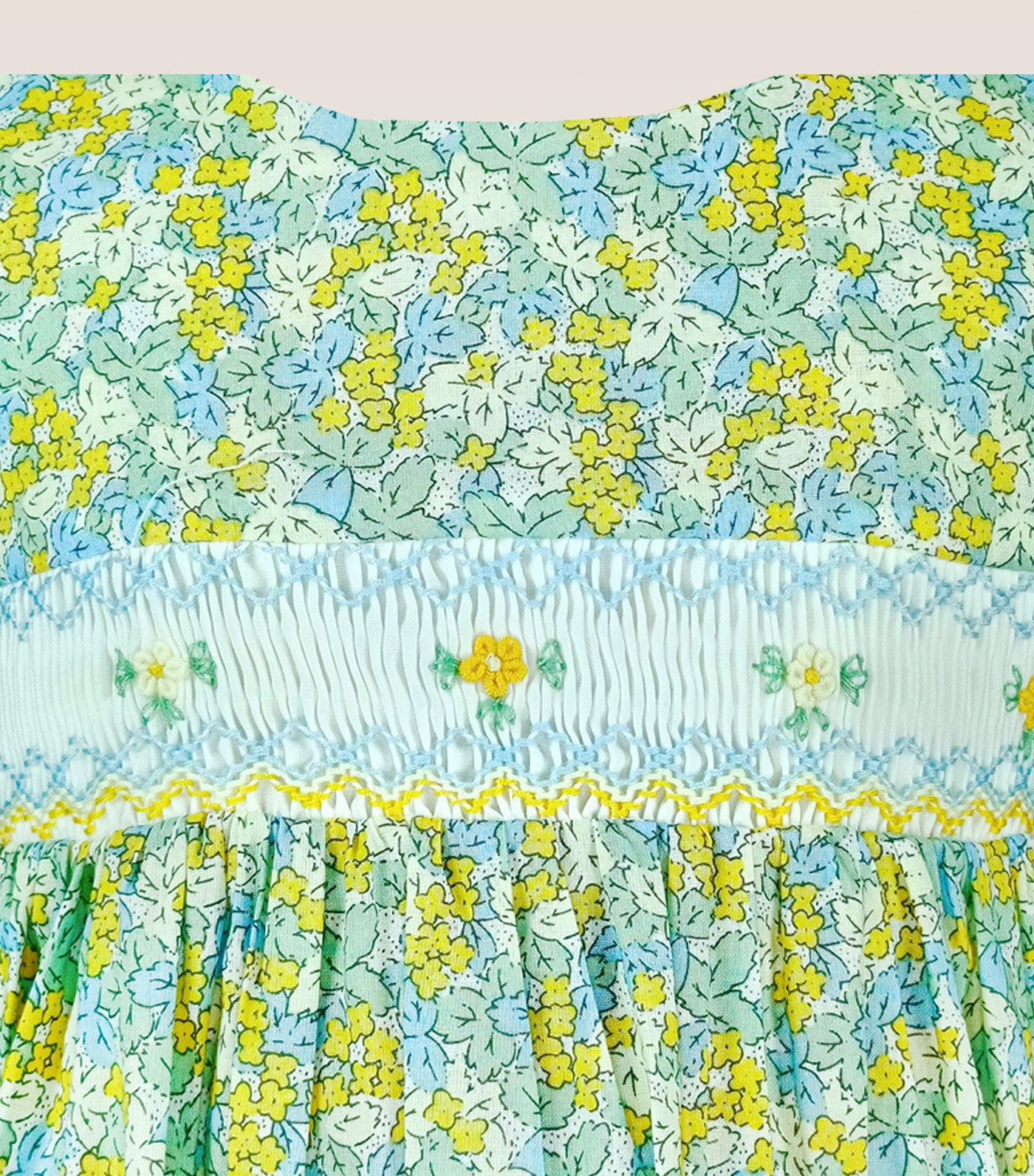 Periwinkle Dream Baby Girls Smocked Dress Yellow 