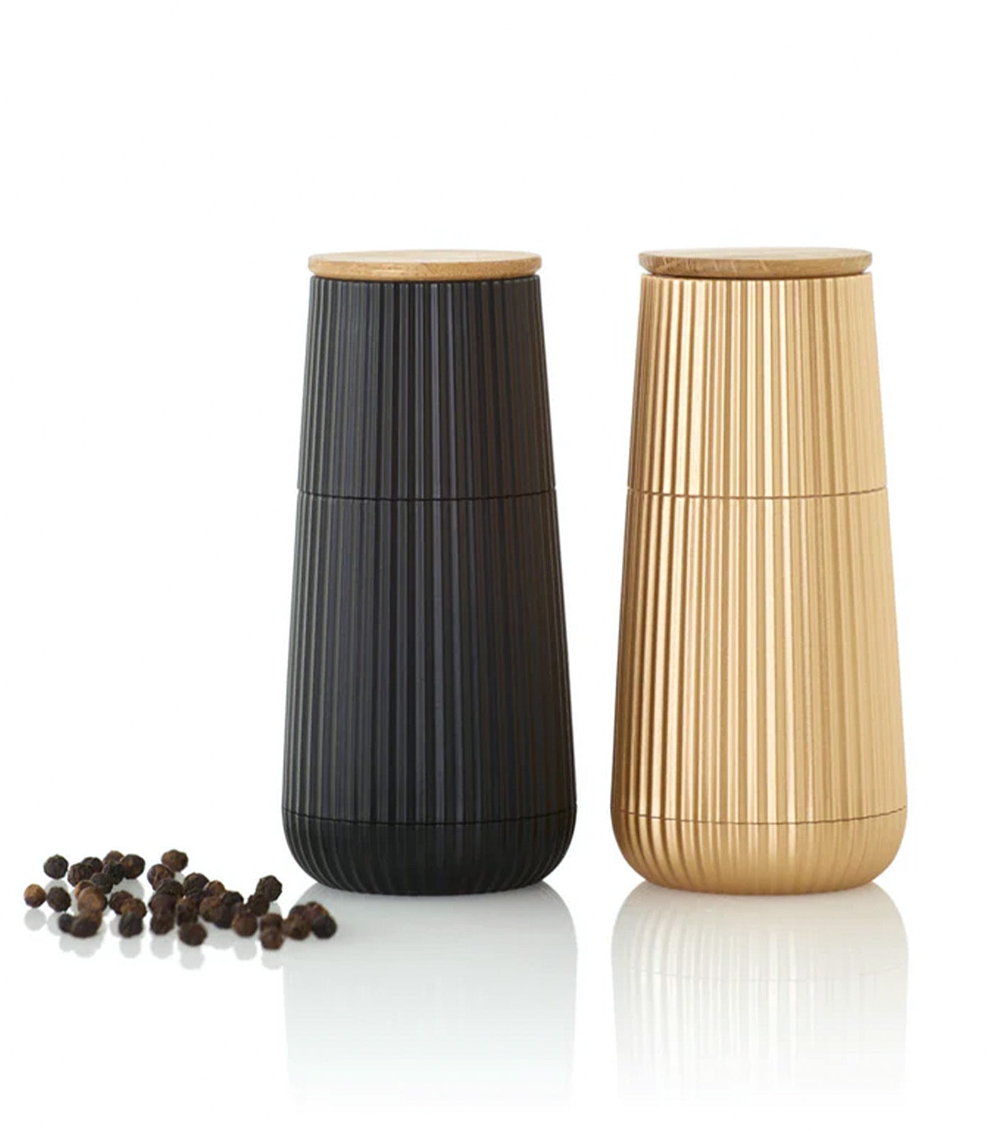 Scape Salt and Pepper Mill Set Black and Gold