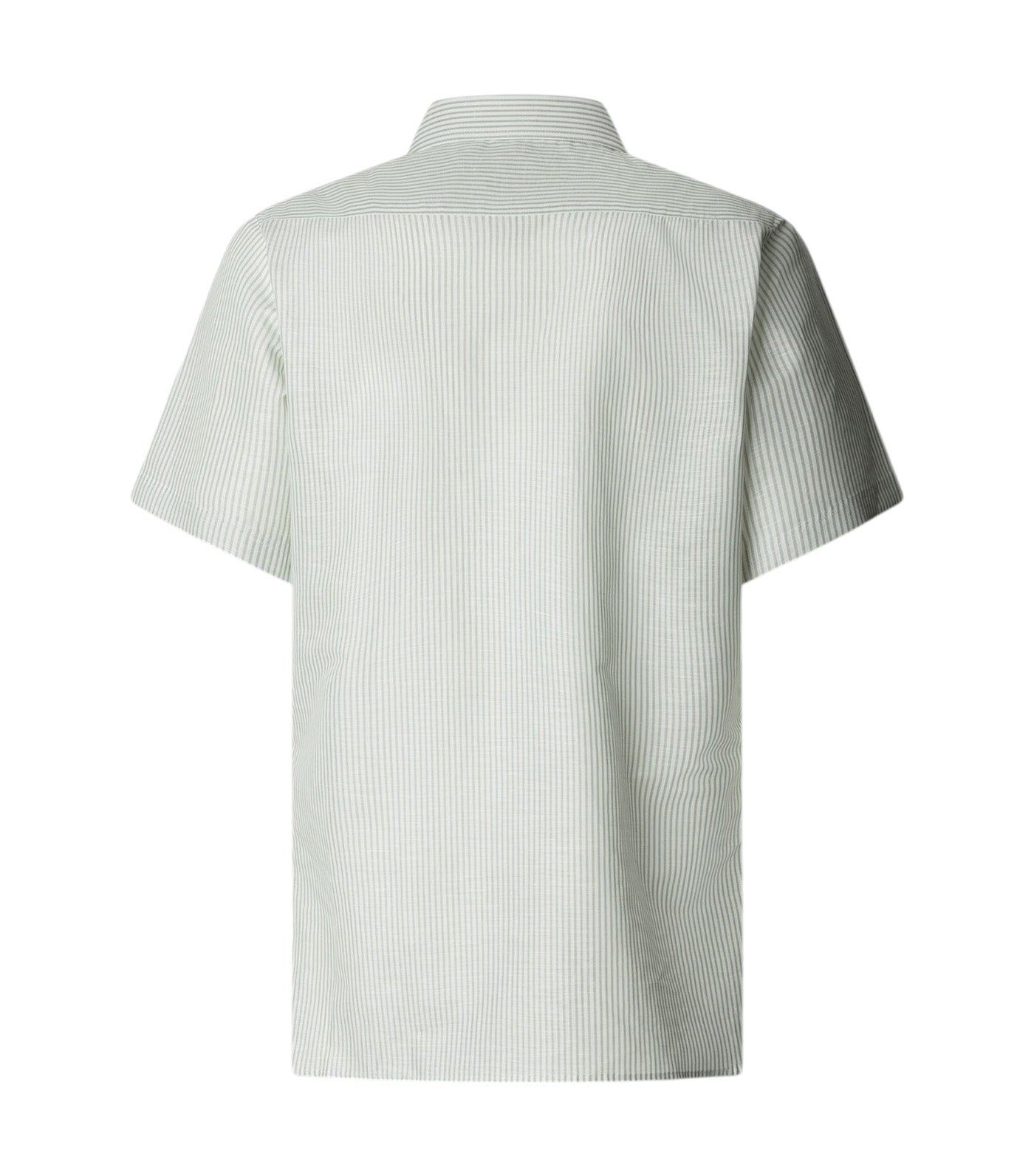 Hackett Essential Linen Bengal Short Sleeve Shirt Sage Green
