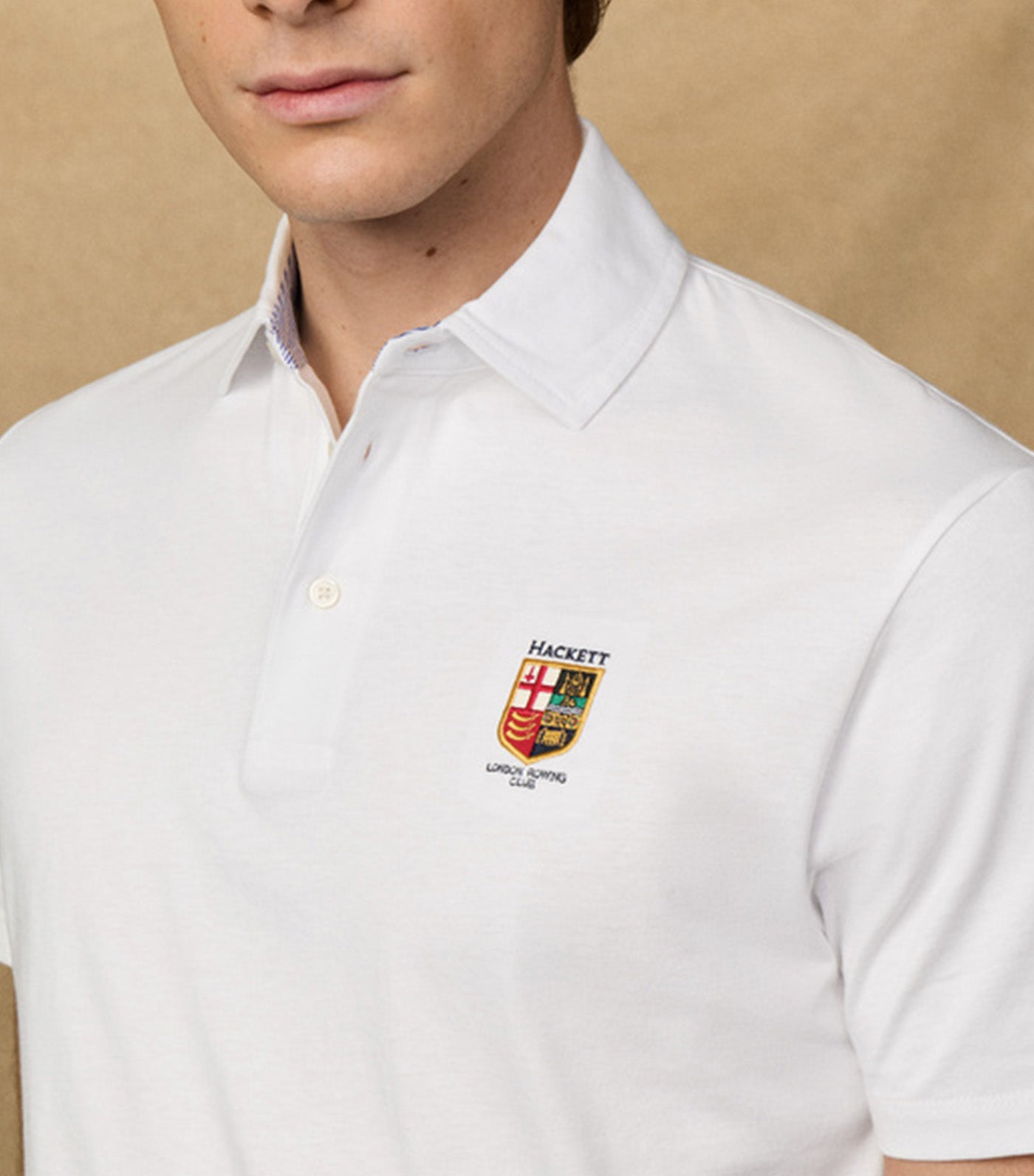 Hackett Classic Fit Short Sleeve LRC Polo Optic White