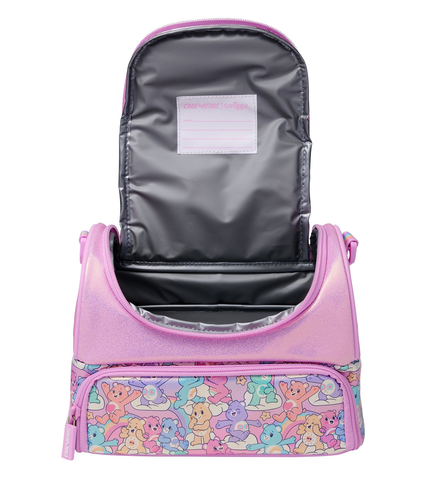 Care Bears Double Compartment Lunchbox with Strap Large