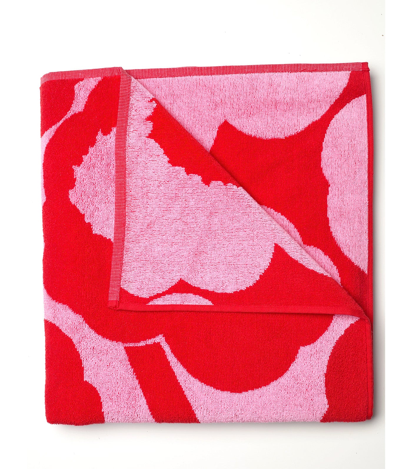 Unikko Towels Pink/Red
