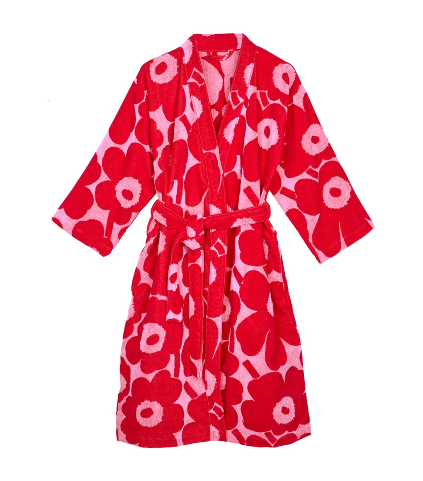 Unikko Bathrobe Red/Pink