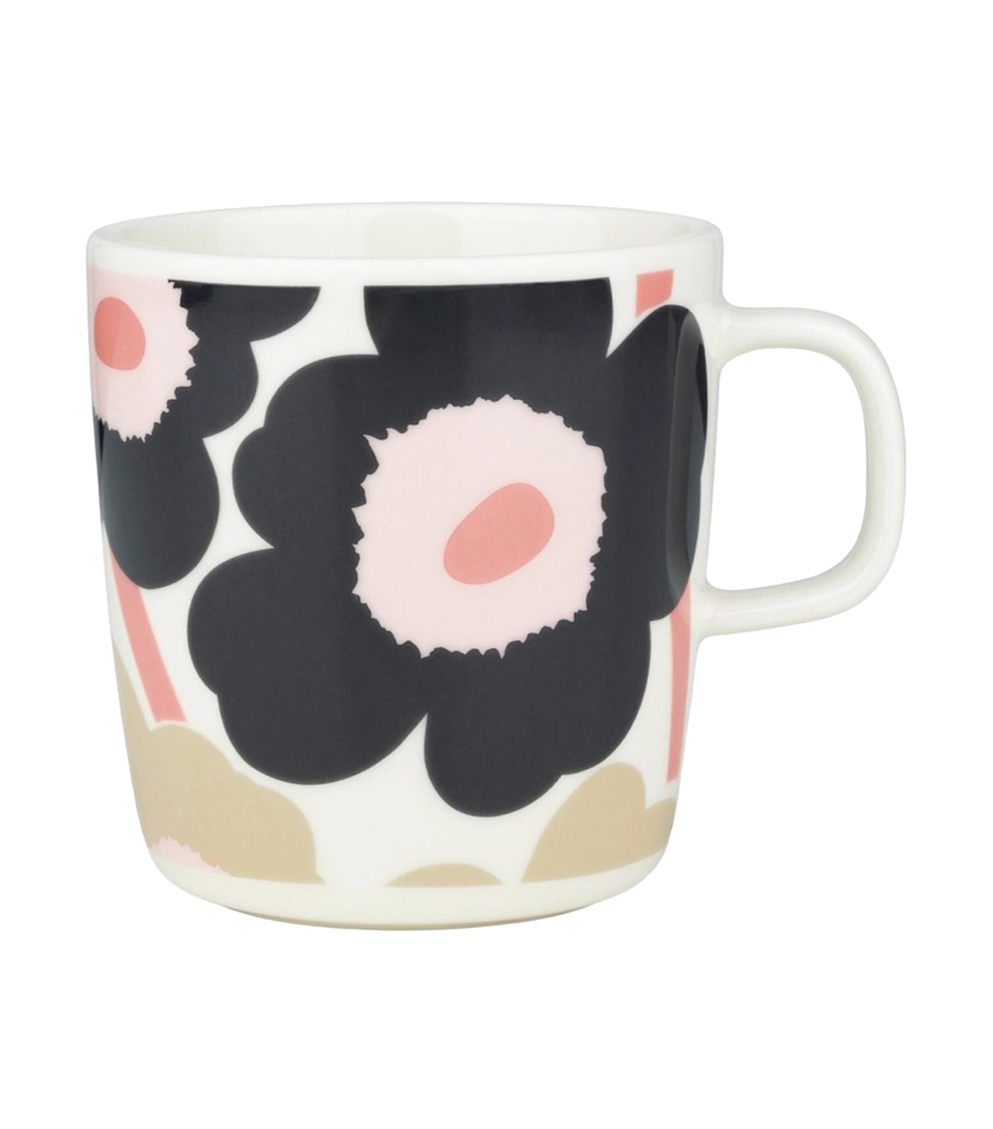 Oiva / Unikko Collection Charcoal, Sand, and Pink