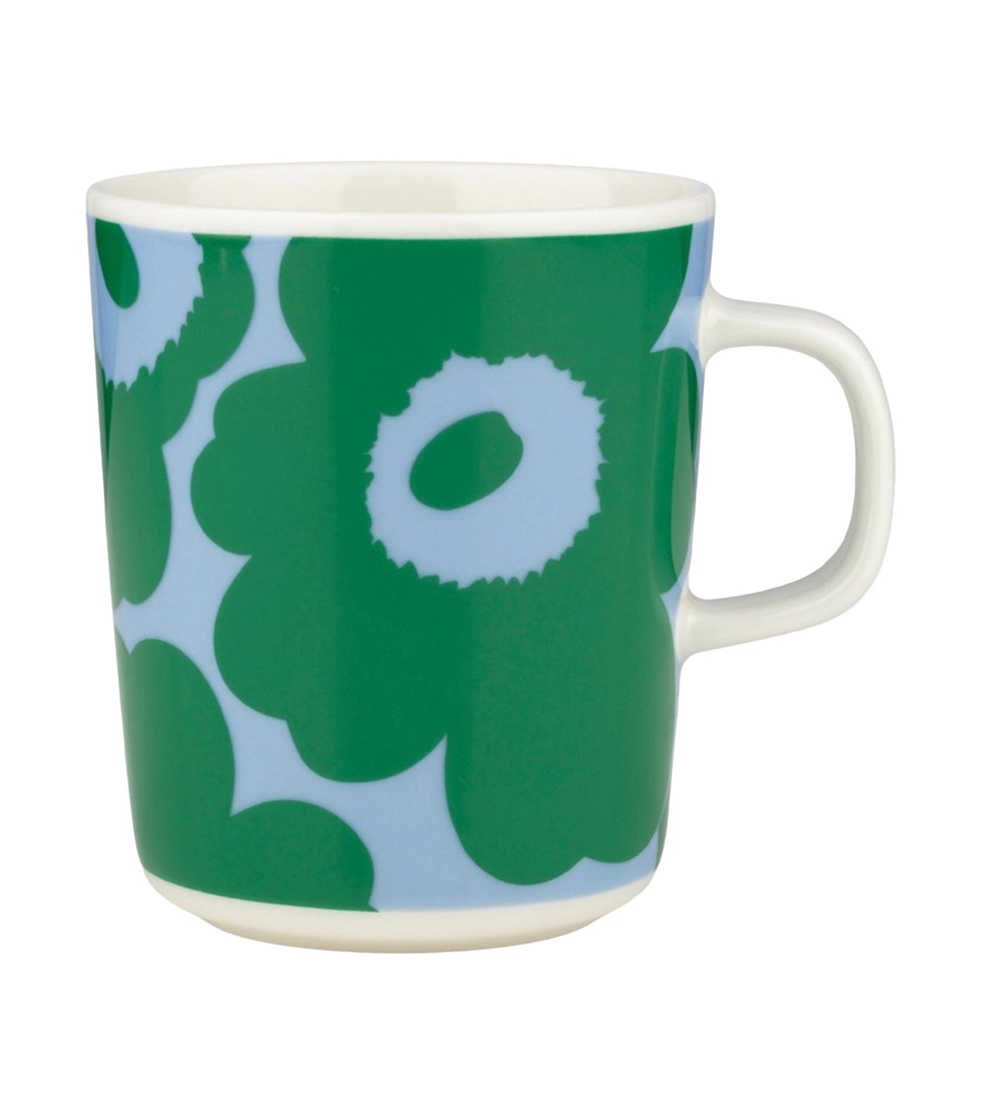 Oiva / Unikko Collection White, Green, and Light Blue