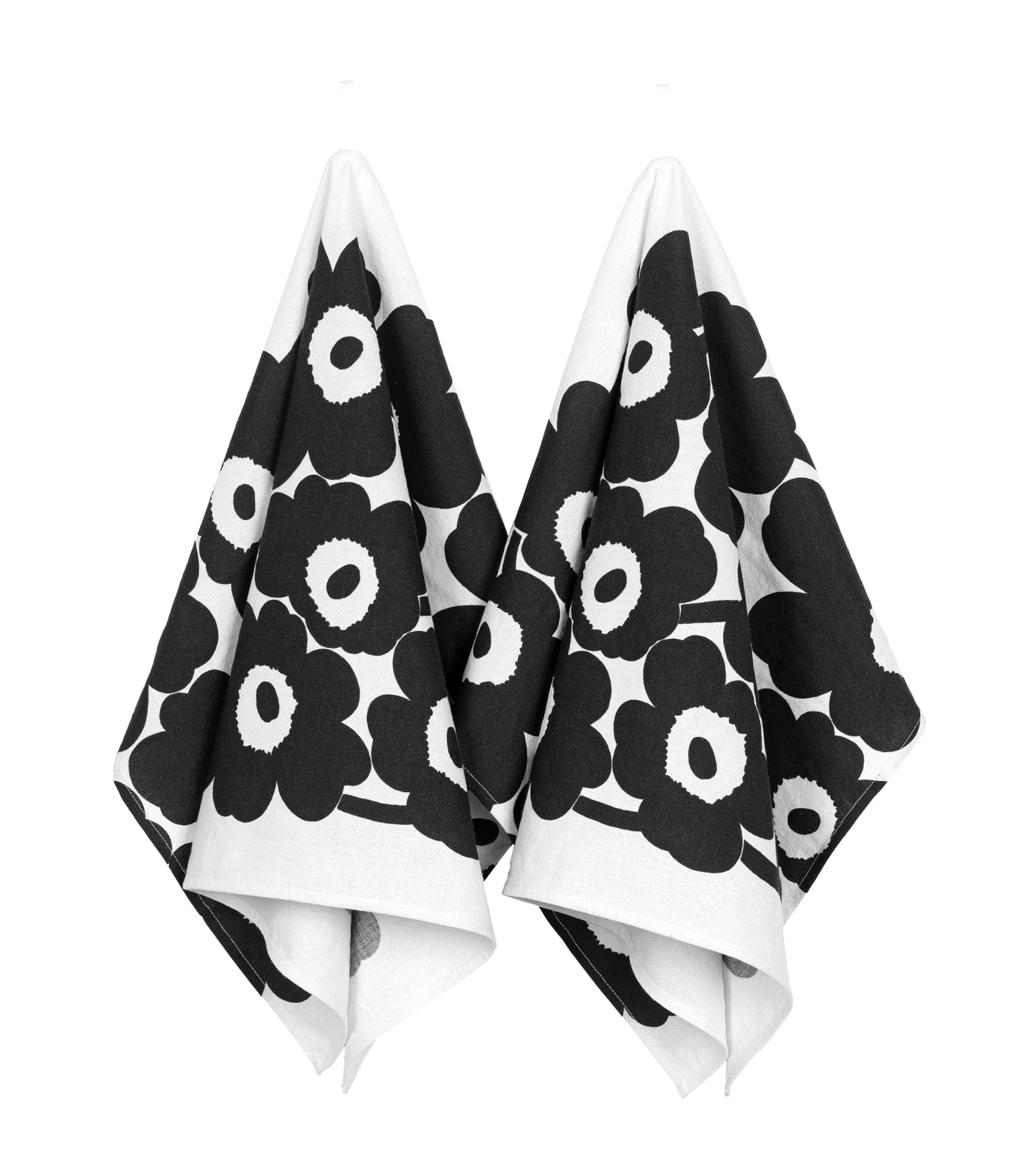 Marimekko Unikko Tea Towel Set of 2 White/Black