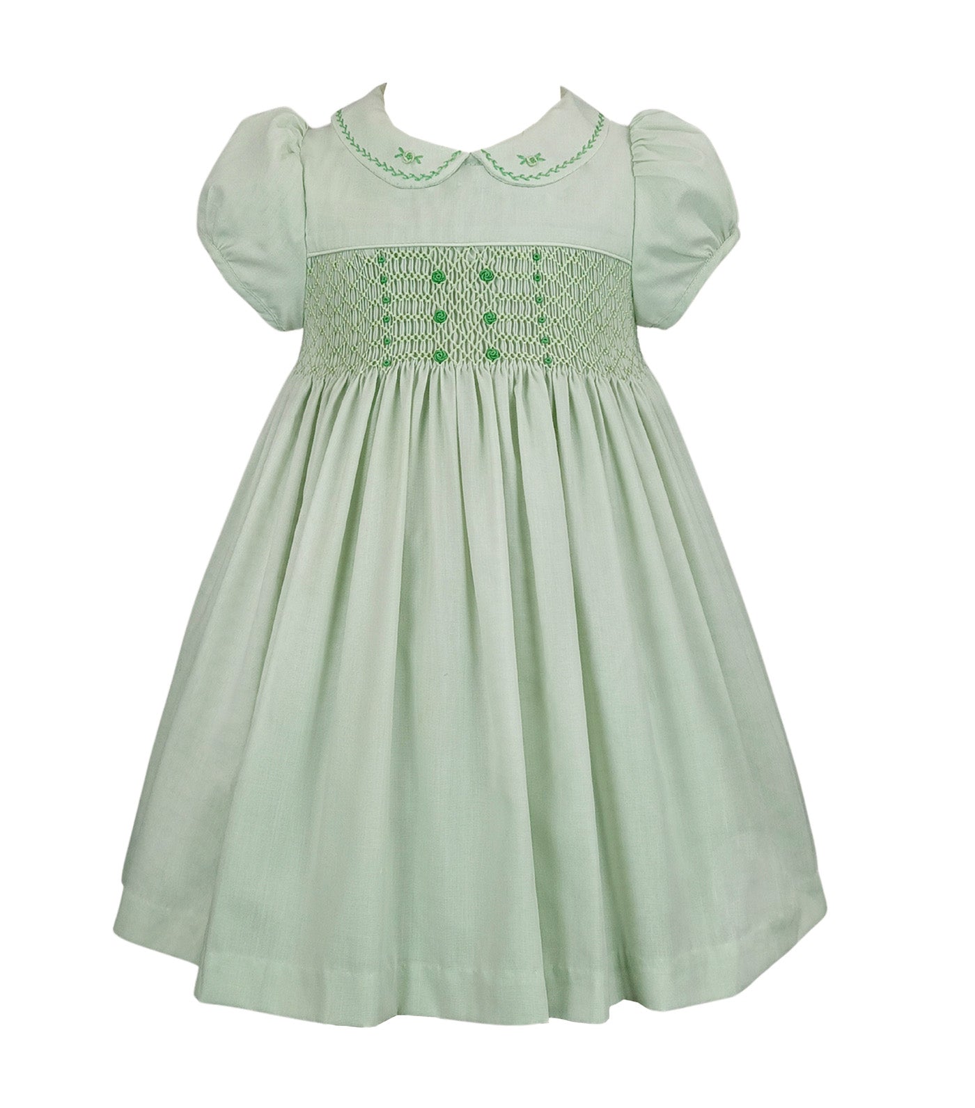 Hermie Baby Girls Smocked Dress Mint