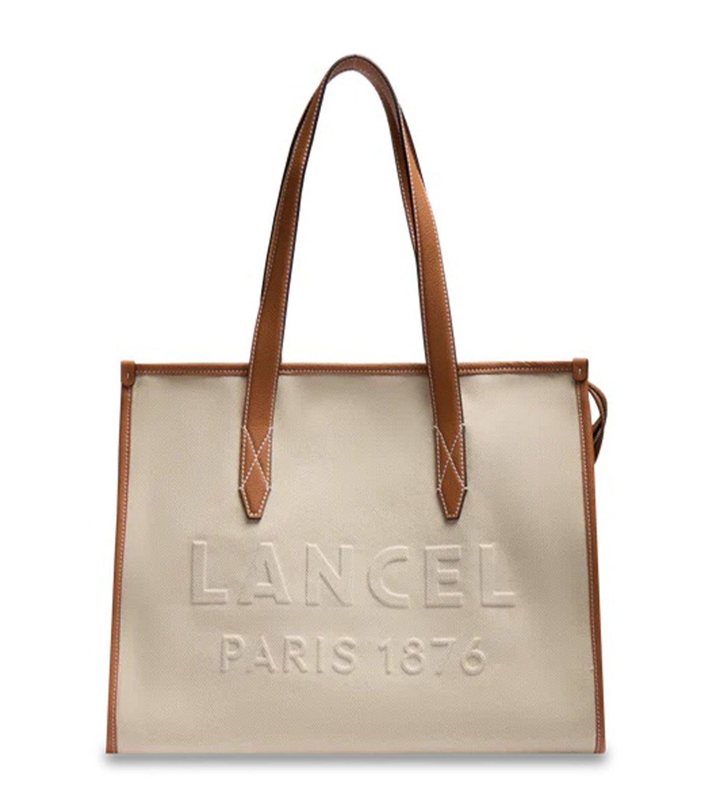 Jour De Lancel L Zip Tote Bag Y5 Natur/Camel