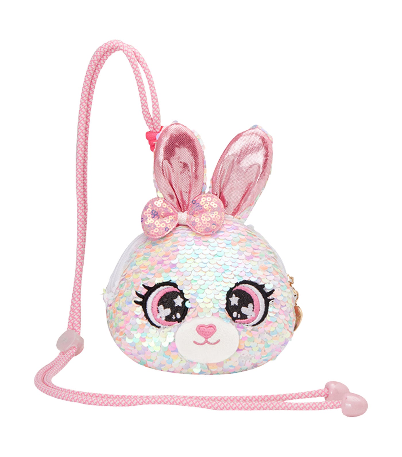 Sequined Bunny Mini Bag Pink