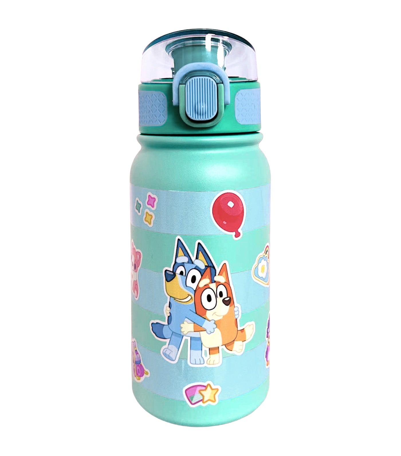 Totsafe Bluey Sticker Collage Pop-up Spout Insulated Bottle 400ml Multi 