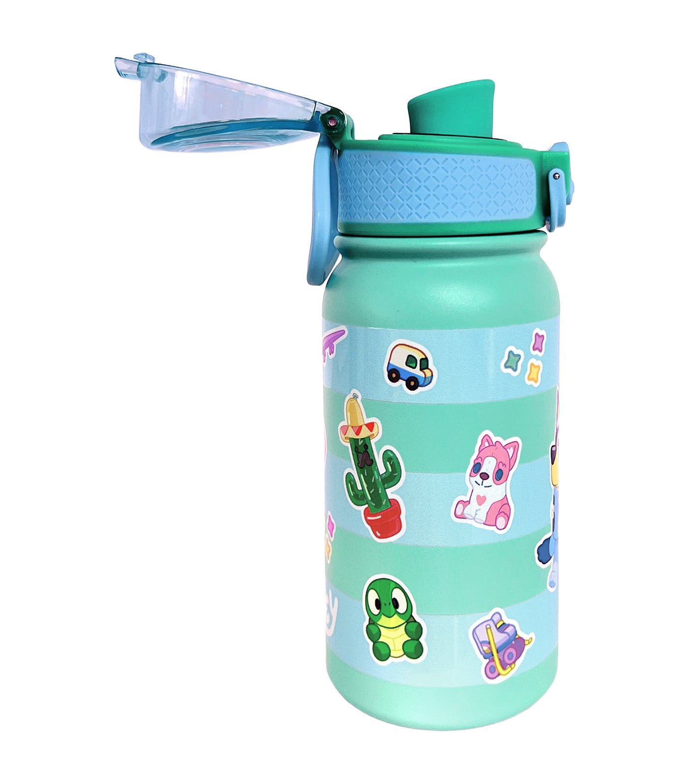Totsafe Bluey Sticker Collage Pop-up Spout Insulated Bottle 400ml Multi 