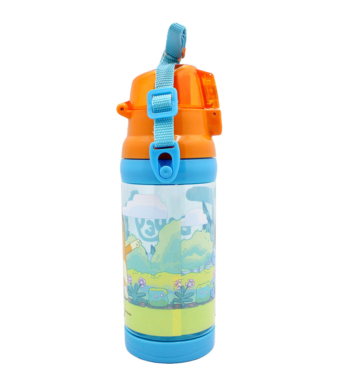 Totsafe Bluey Plastic Water Bottle with Strap 500ml Bluey & Family
