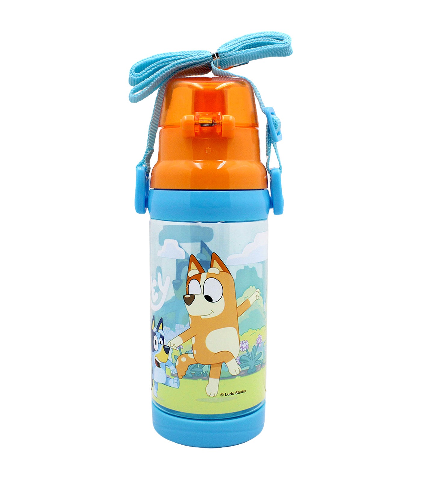 Totsafe Bluey Plastic Water Bottle with Strap 500ml Bluey & Family