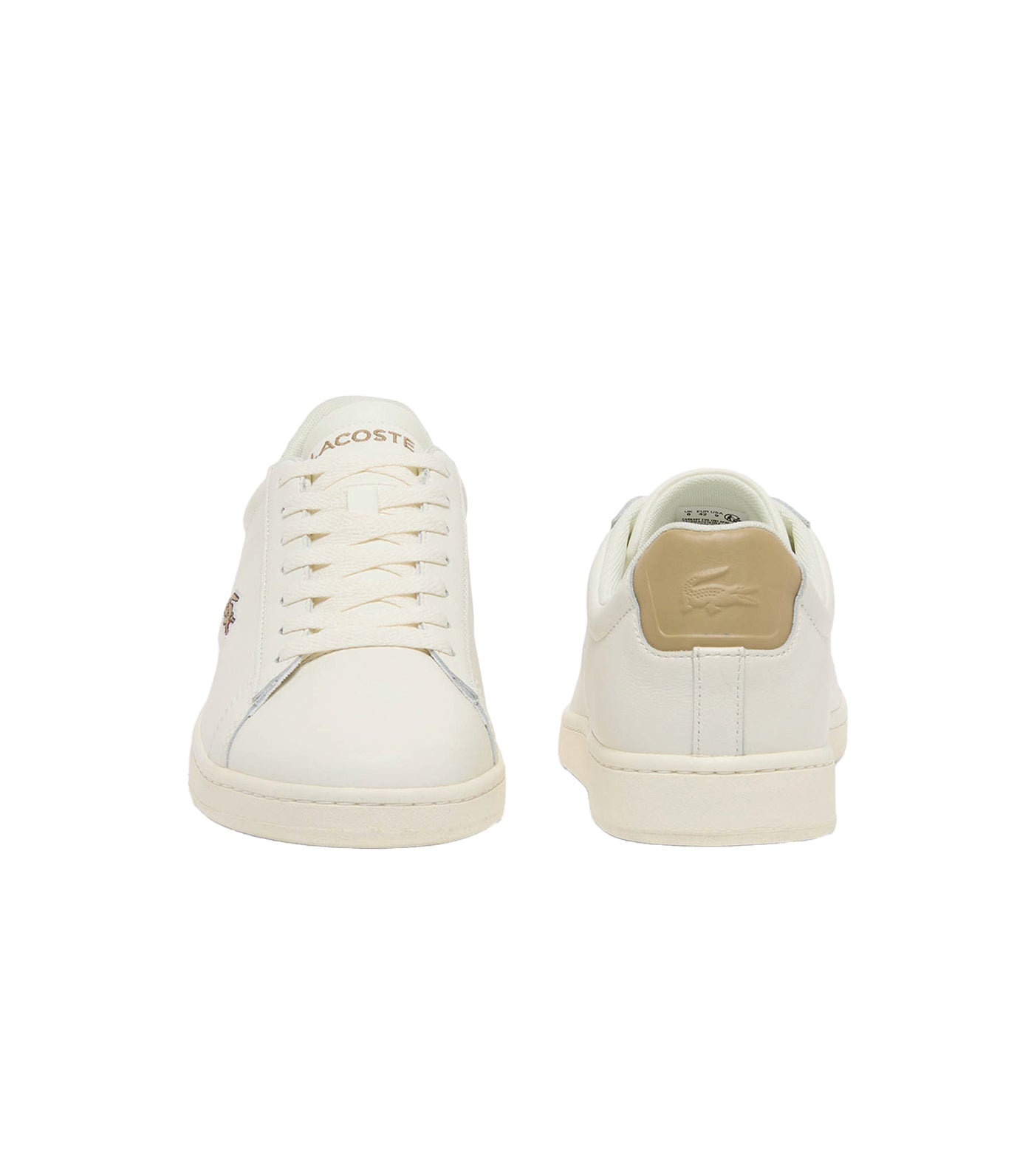 Lacoste Men's Carnaby Evo Leather Sneakers Off White/Light Brown