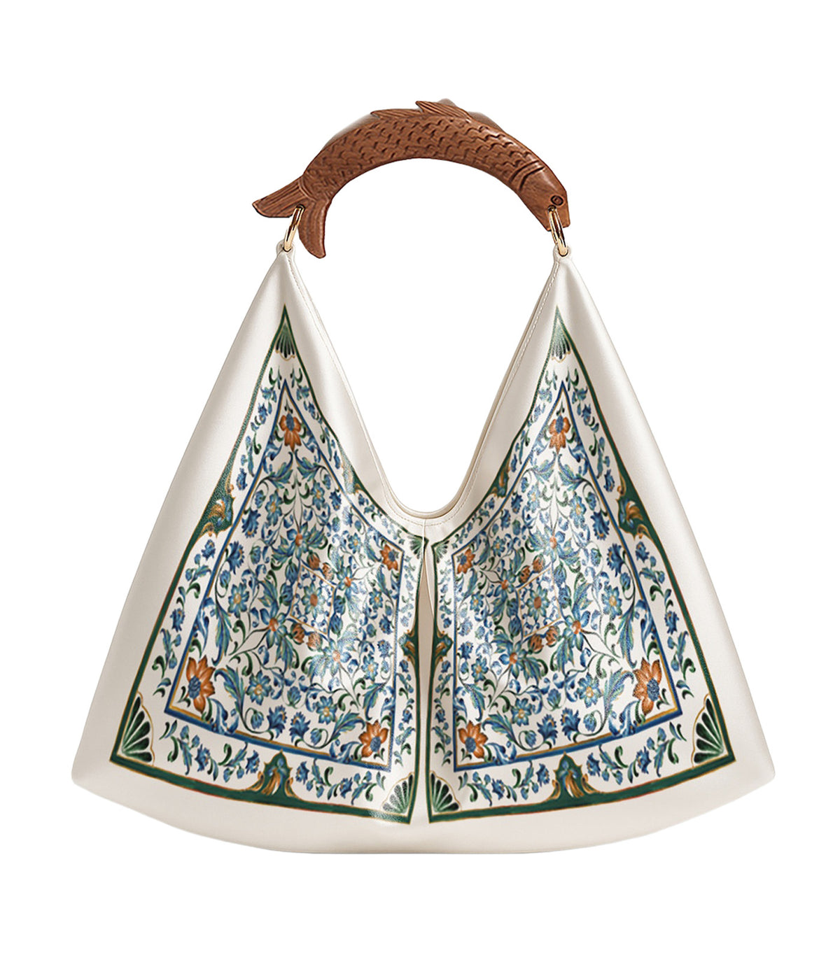 Satin Scarf Medium Bag Flora Tile Multi