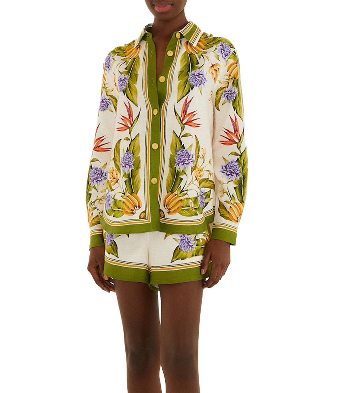 Tropical Scarf Sand Shirt Multi