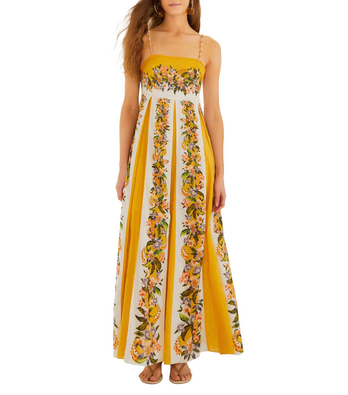 Hilo Stripes Sand Maxi Dress Yellow