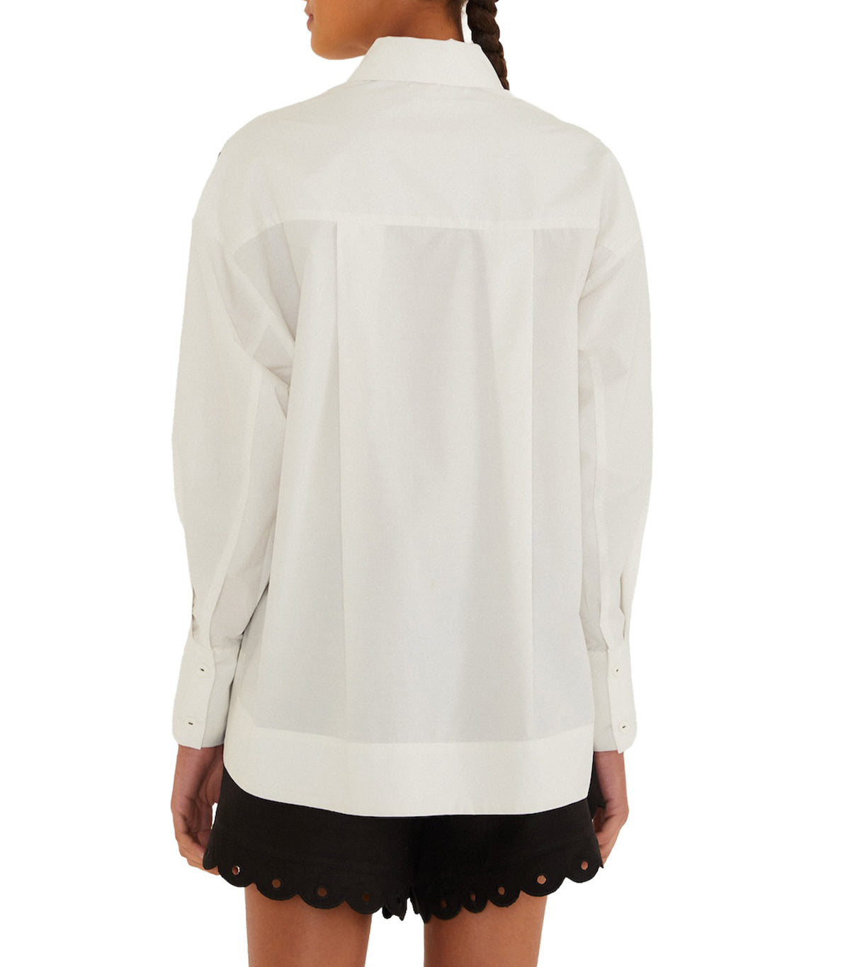 Graphic Banana Tree Applique Shirt White