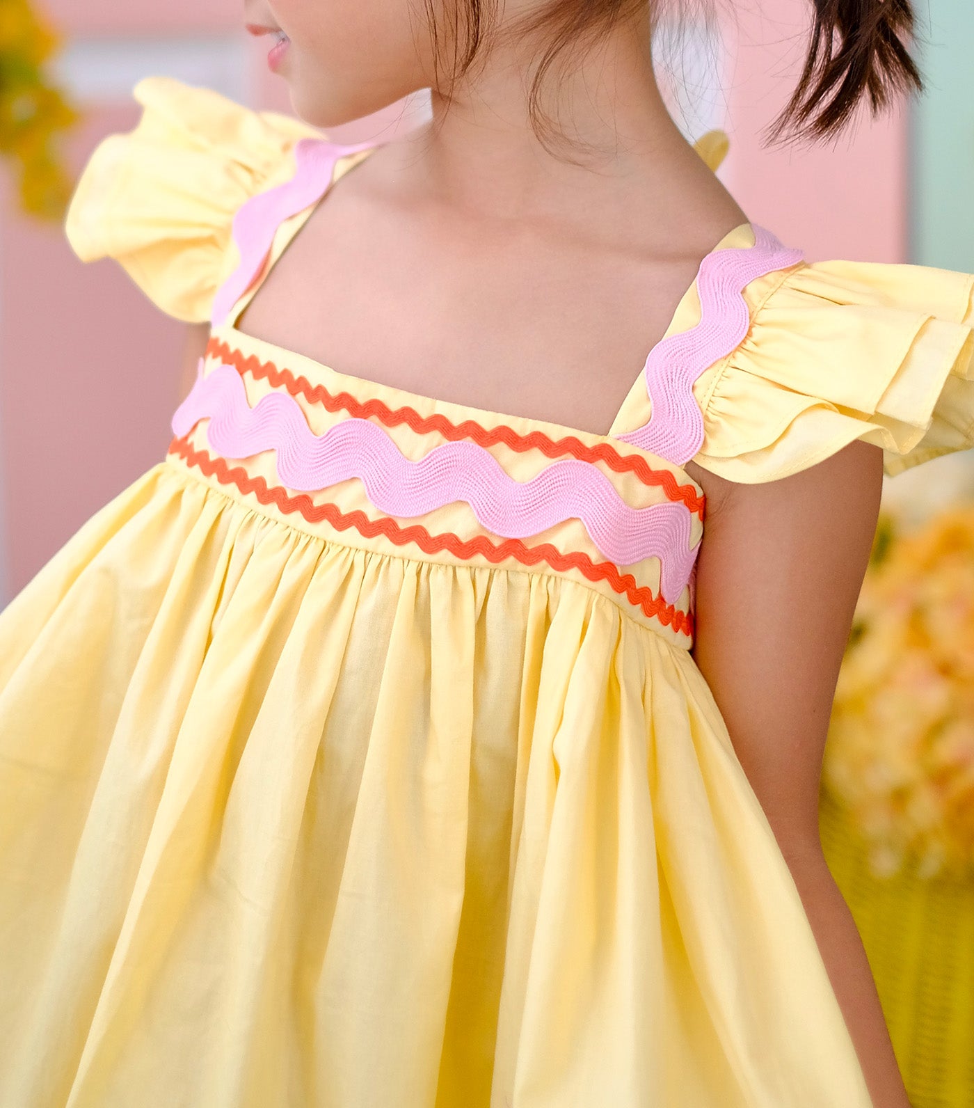 Tilda Long Midi Dress Yellow