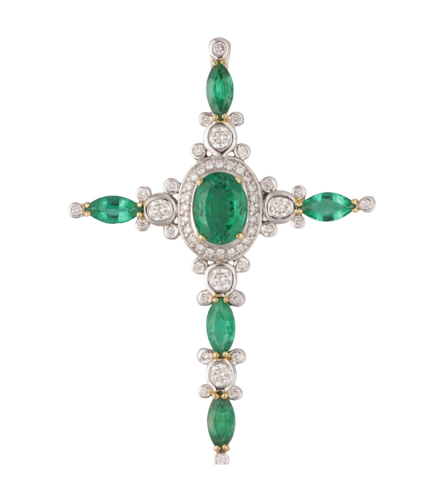Cross for Hope Emerald Pendant