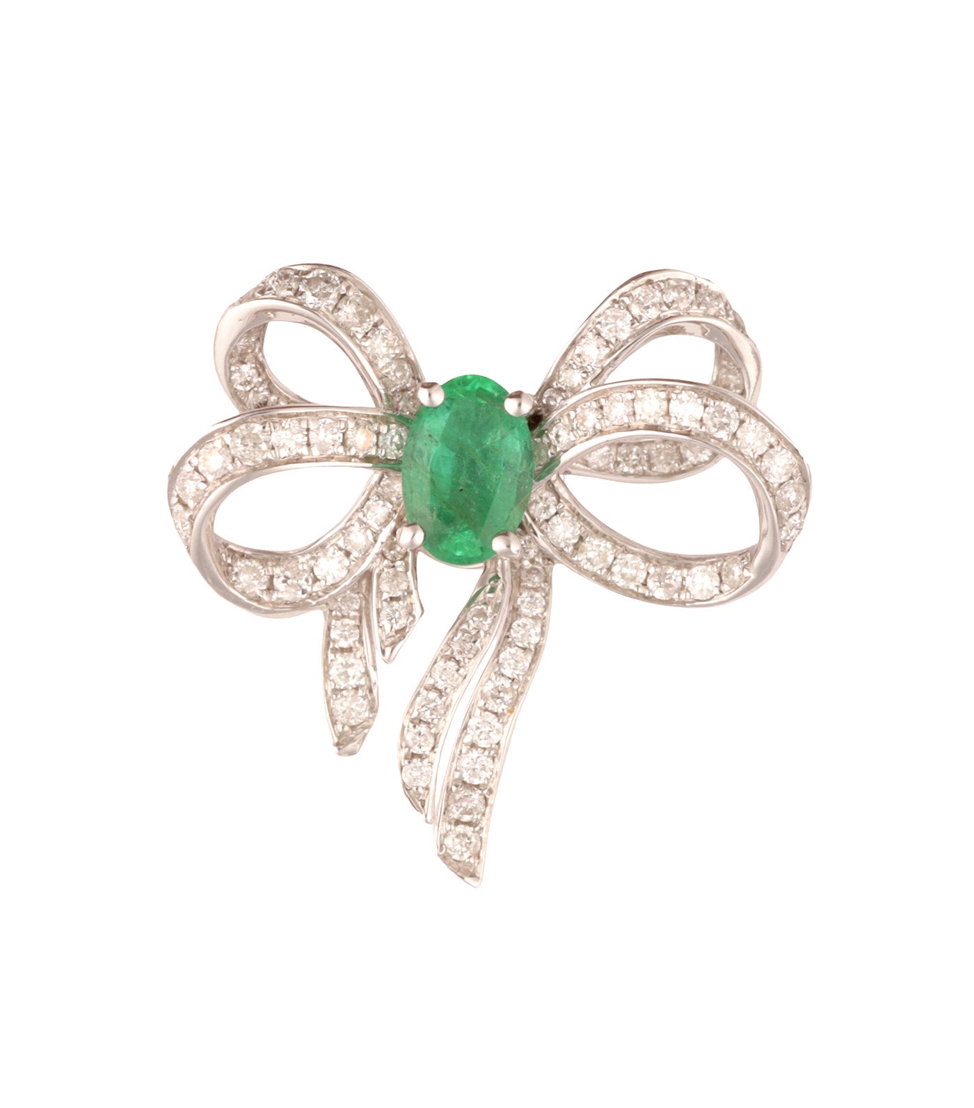 Ribbon Emerald Earrings